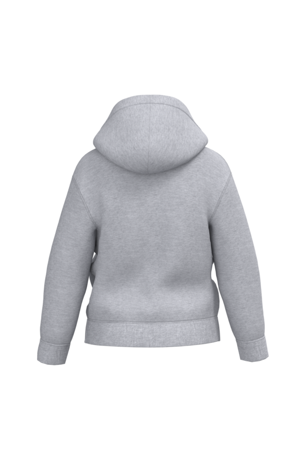 Oxford Grey BACK Sweat-shirt recyclé zippé à capuche enfant