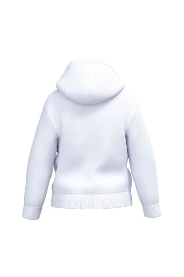 White BACK Sweat-shirt recyclé zippé à capuche enfant