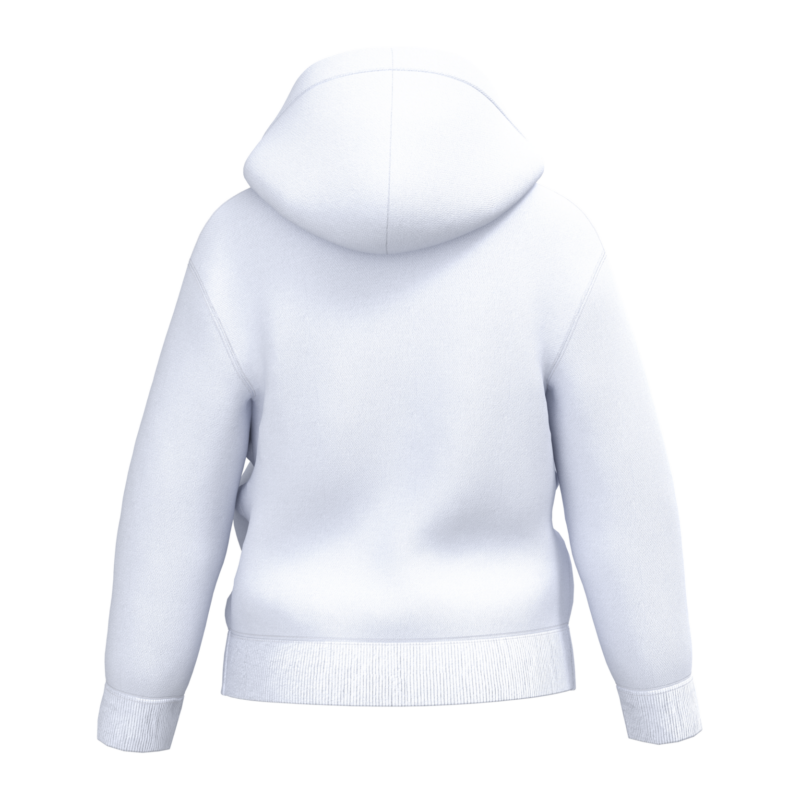White BACK Sweat-shirt recyclé zippé à capuche enfant