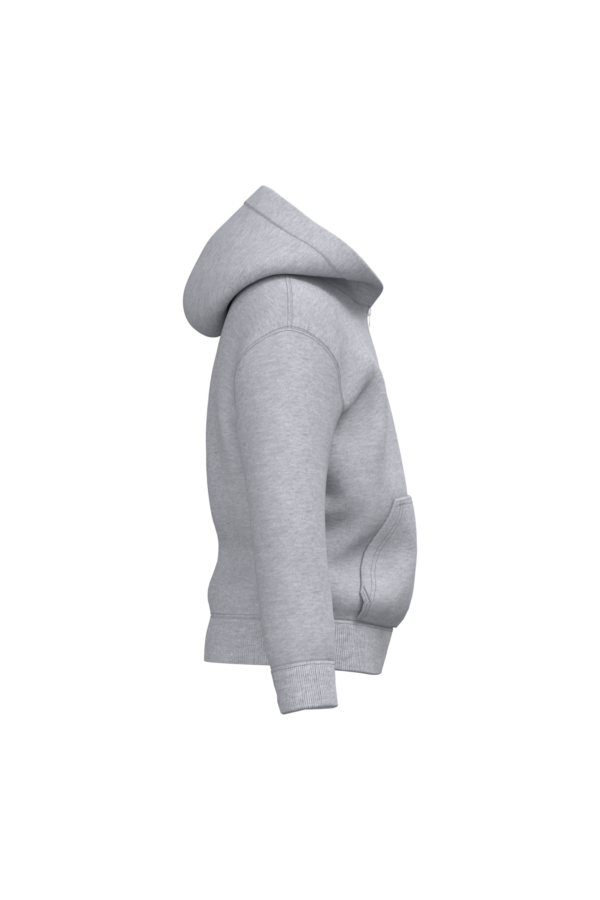 Oxford Grey SIDE Sweat-shirt recyclé zippé à capuche enfant