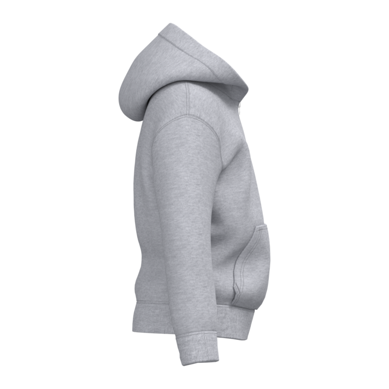 Oxford Grey SIDE Sweat-shirt recyclé zippé à capuche enfant