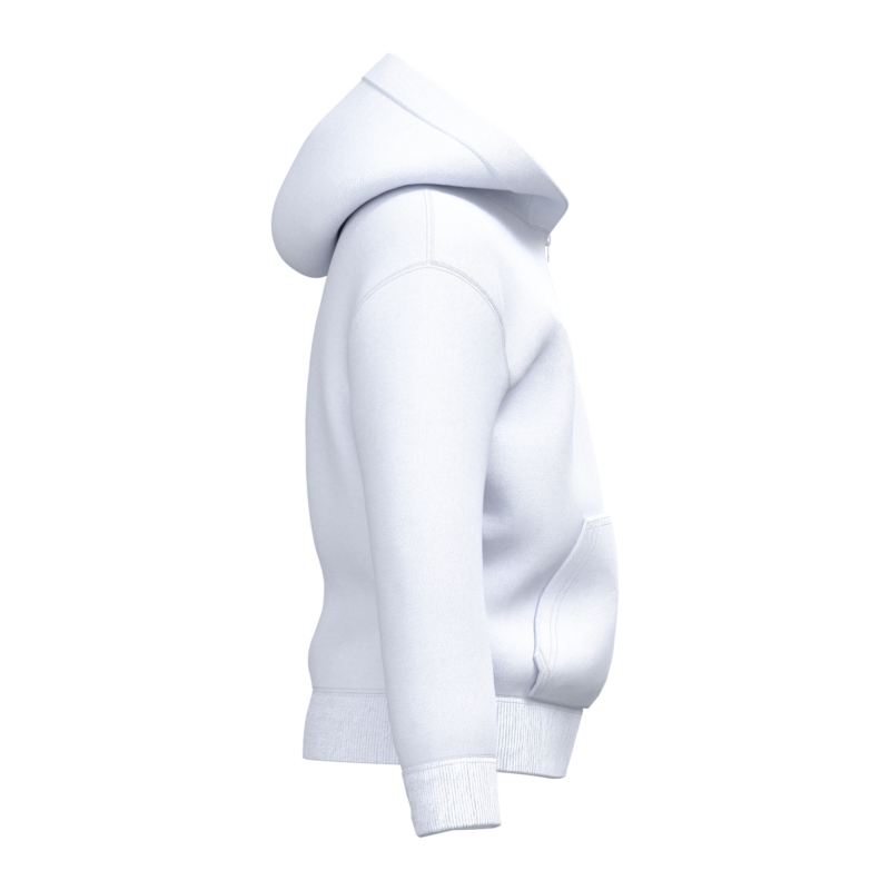 White SIDE Sweat-shirt recyclé zippé à capuche enfant