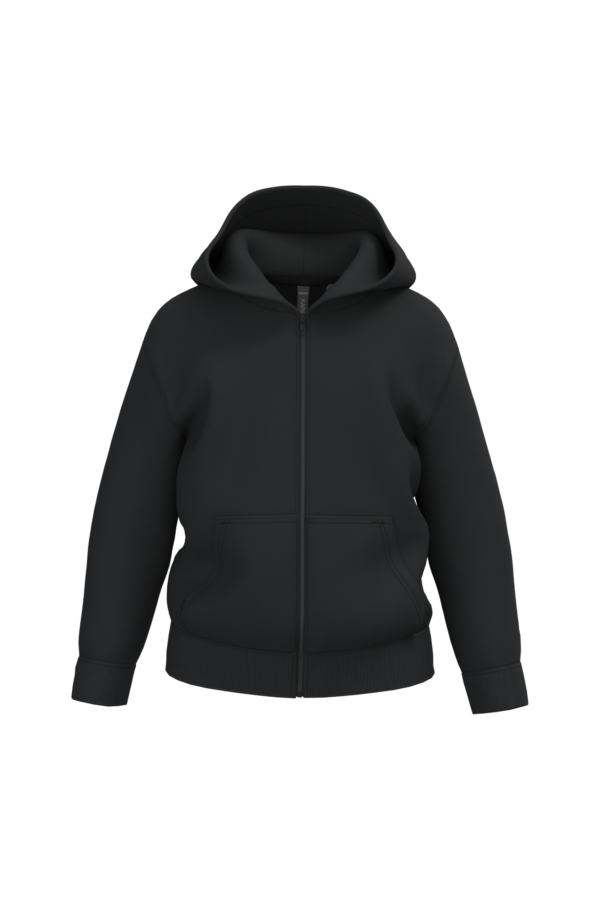 Black FACE Sweat-shirt recyclé zippé à capuche enfant