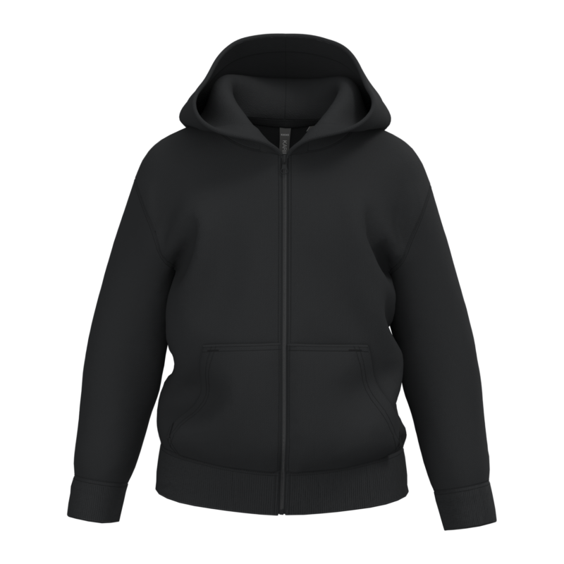 Black FACE Sweat-shirt recyclé zippé à capuche enfant