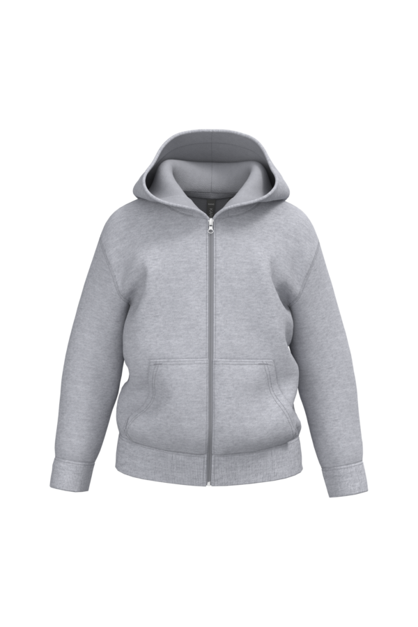 Oxford Grey FACE Sweat-shirt recyclé zippé à capuche enfant