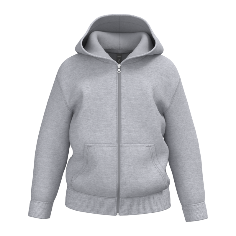 Oxford Grey FACE Sweat-shirt recyclé zippé à capuche enfant