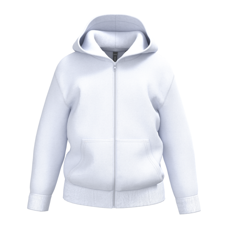 White FACE Sweat-shirt recyclé zippé à capuche enfant