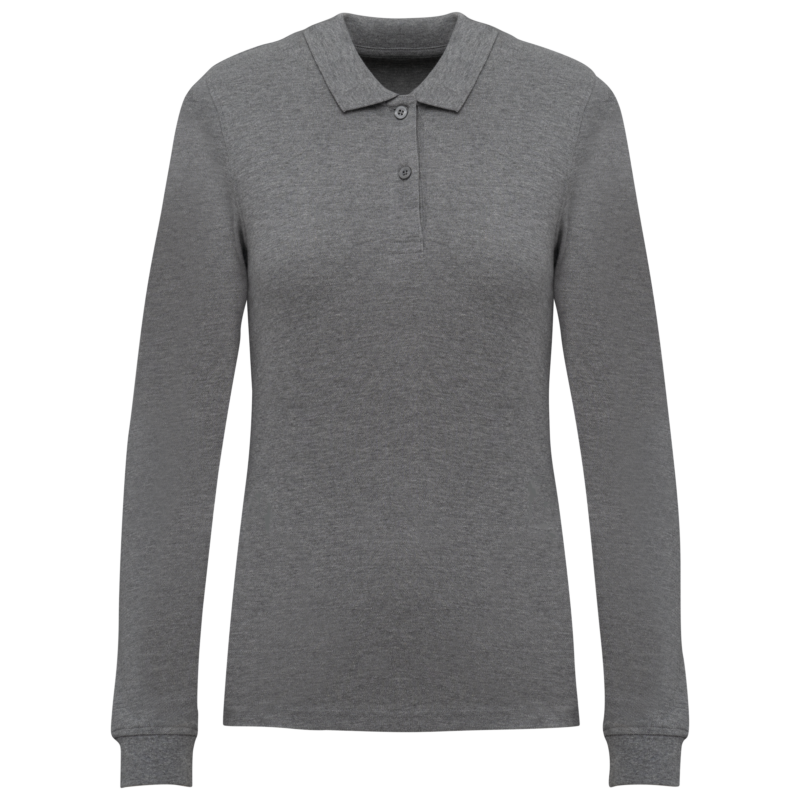 Polo piqué manches longues Bio180 femme