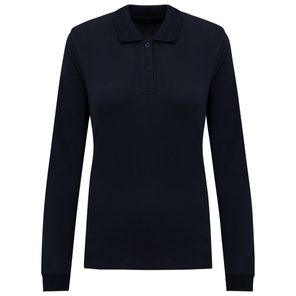 Polo piqué manches longues Bio180 femme