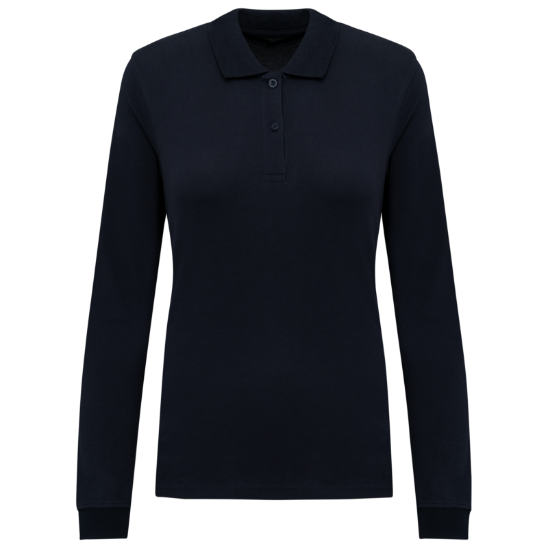 Polo piqué manches longues Bio180 femme