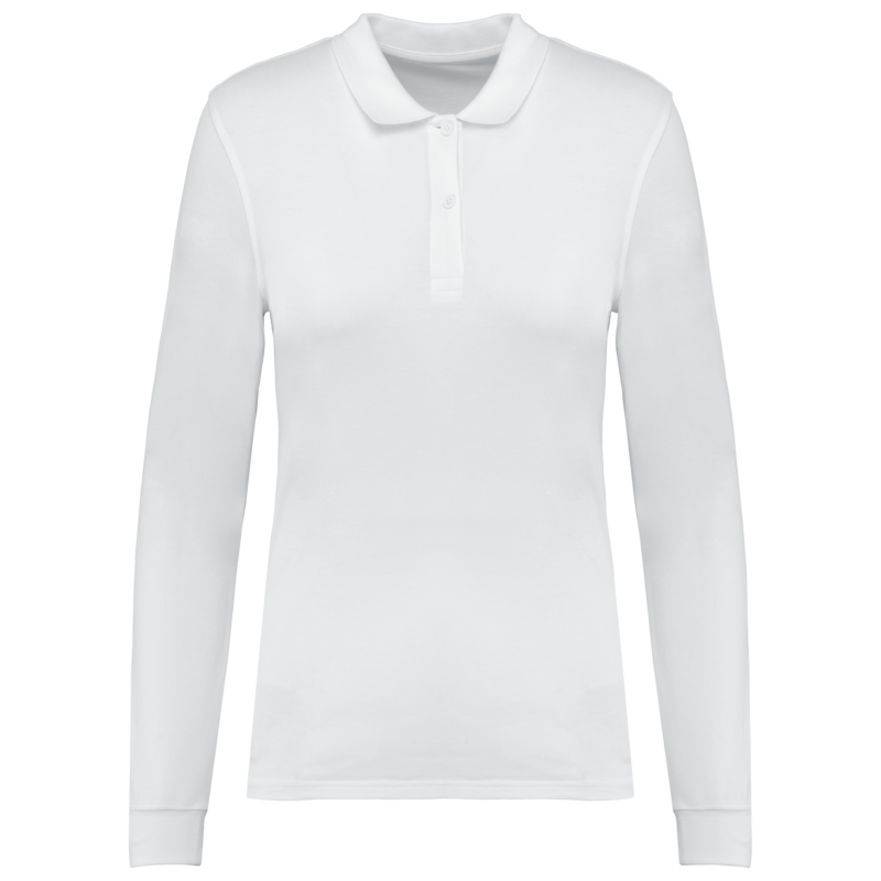 Polo piqué manches longues Bio180 femme