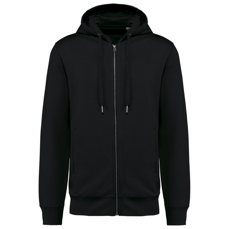 Sweat-shirt french terry écoresponsable zippé à capuche unisexe