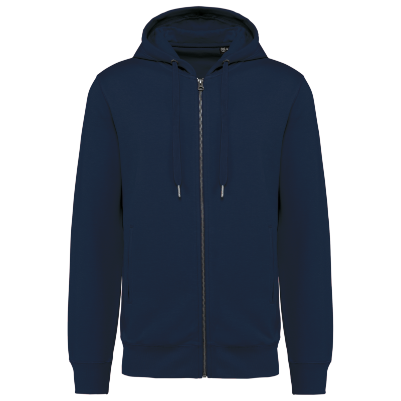 Sweat-shirt french terry écoresponsable zippé à capuche unisexe