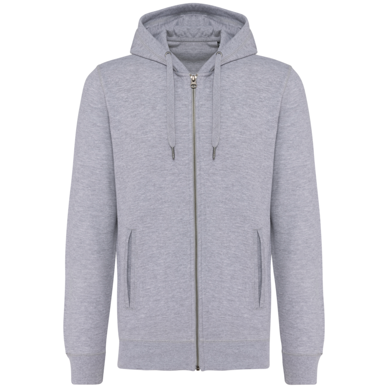 Sweat-shirt french terry écoresponsable zippé à capuche unisexe