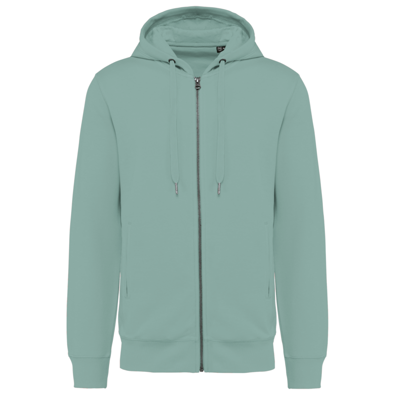 Sweat-shirt french terry écoresponsable zippé à capuche unisexe