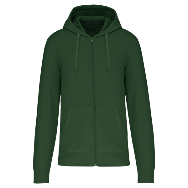Forest Green FACE Sweat-shirt basketball zippé capuche, coloris Forest Green, vue de face