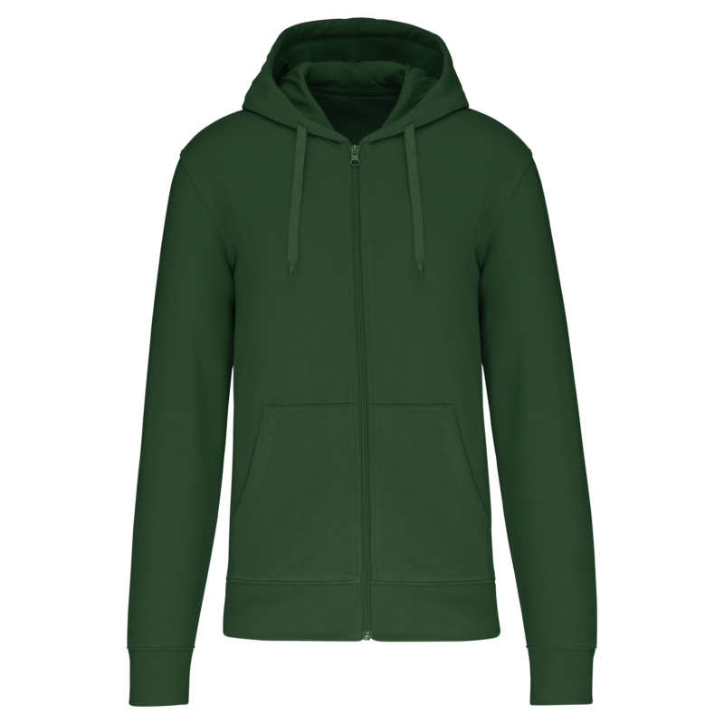 Forest Green FACE Sweat-shirt basketball zippé capuche, coloris Forest Green, vue de face