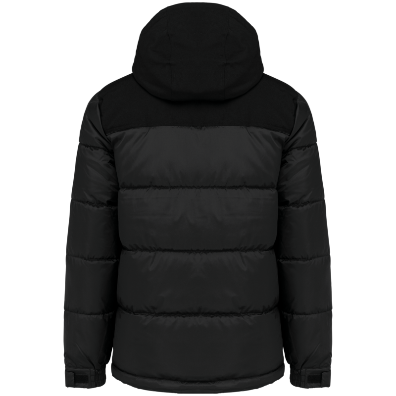 Parka matelassée à capuche bi-ton unisexe