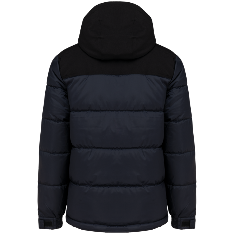 Parka matelassée à capuche bi-ton unisexe