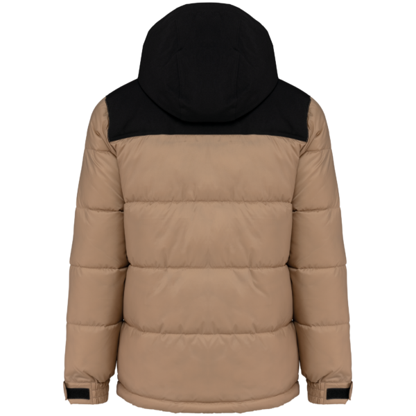 Parka matelassée à capuche bi-ton unisexe