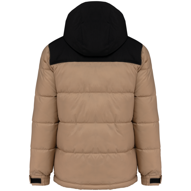 Parka matelassée à capuche bi-ton unisexe