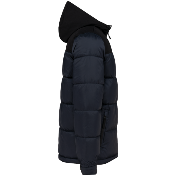 Parka matelassée à capuche bi-ton unisexe