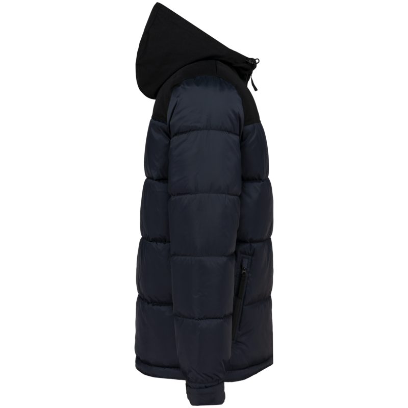 Parka matelassée à capuche bi-ton unisexe