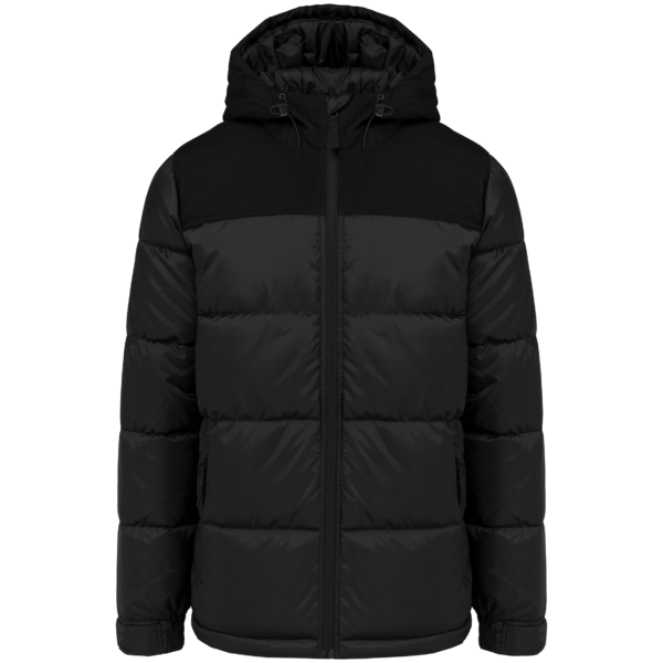 Parka matelassée à capuche bi-ton unisexe