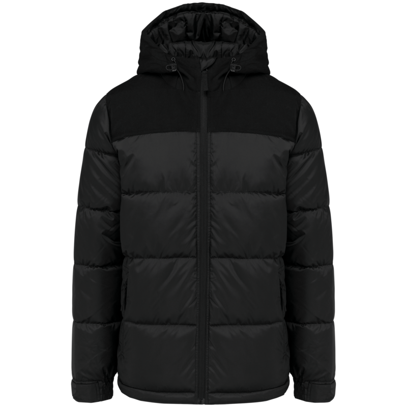 Parka matelassée à capuche bi-ton unisexe