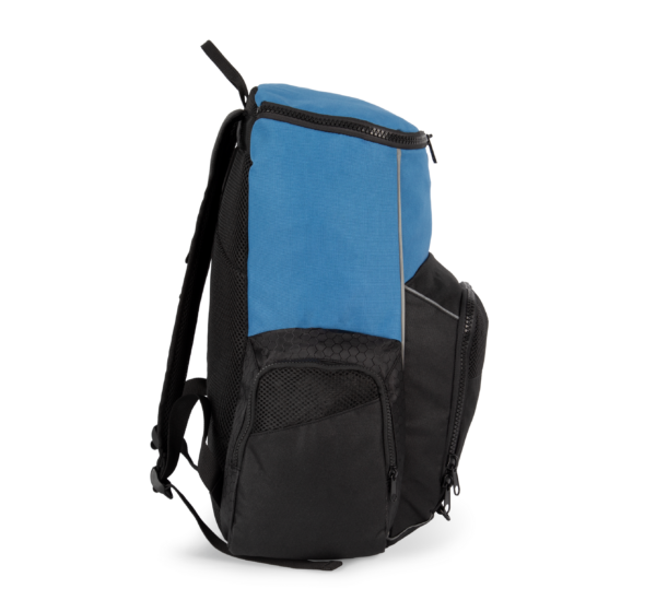 Light royal blue / Black SIDE Sac à dos de sport recyclé avec porte-objets