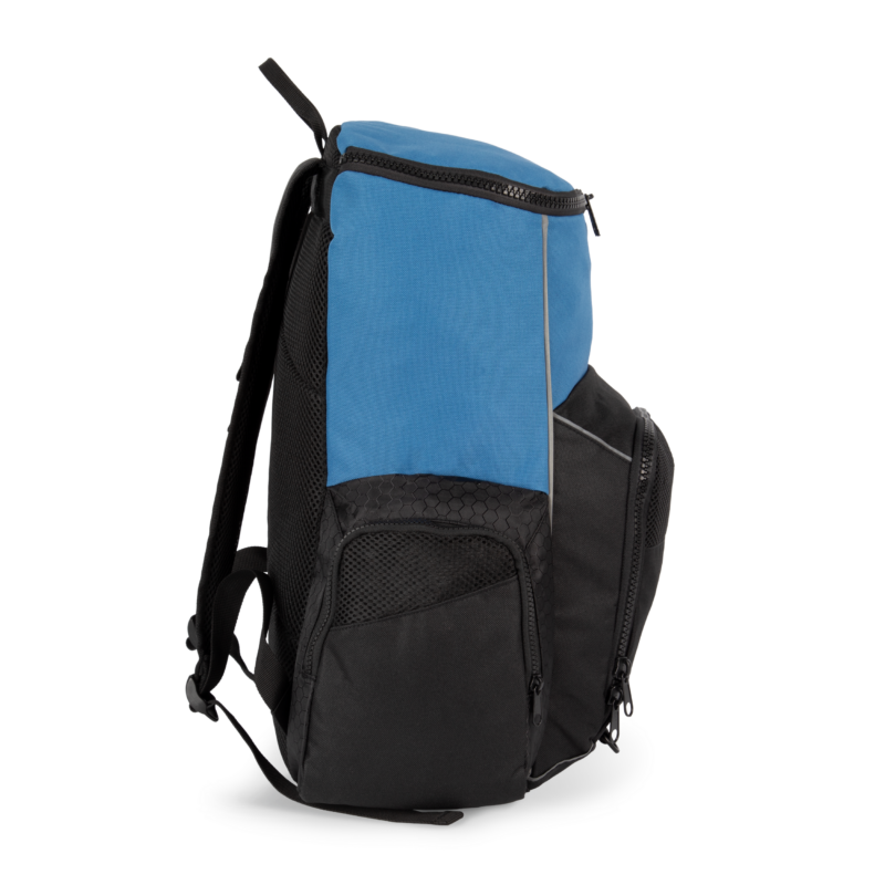 Light royal blue / Black SIDE Sac à dos de sport recyclé avec porte-objets