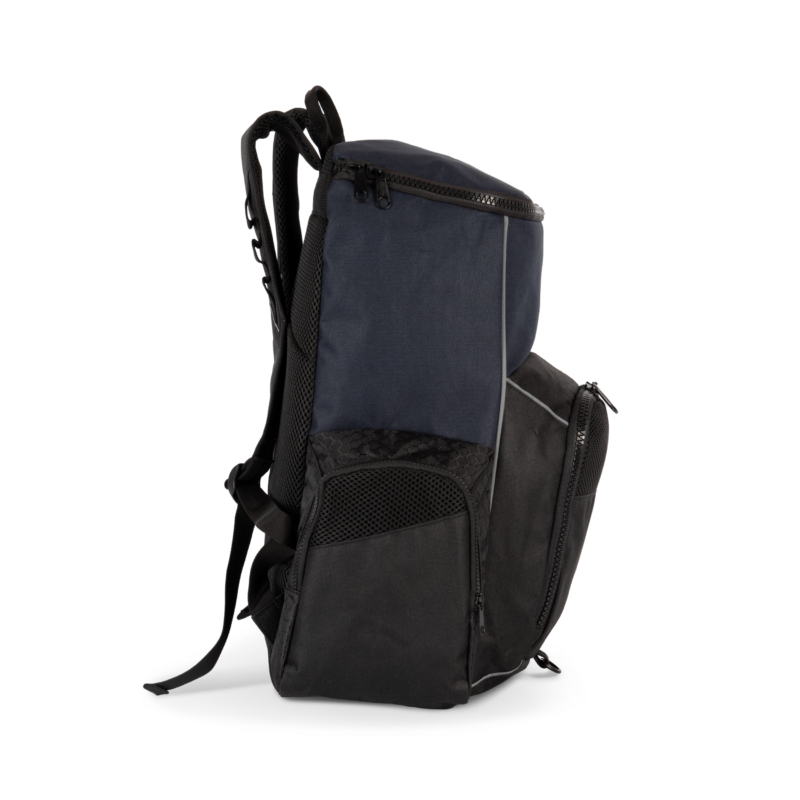 Navy / Black SIDE Sac à dos de sport recyclé avec porte-objets