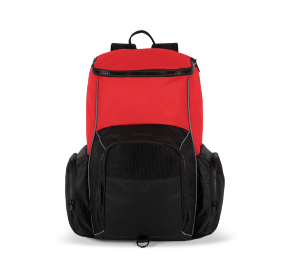 Red / Black FACE Sac à dos de sport recyclé avec porte-objets