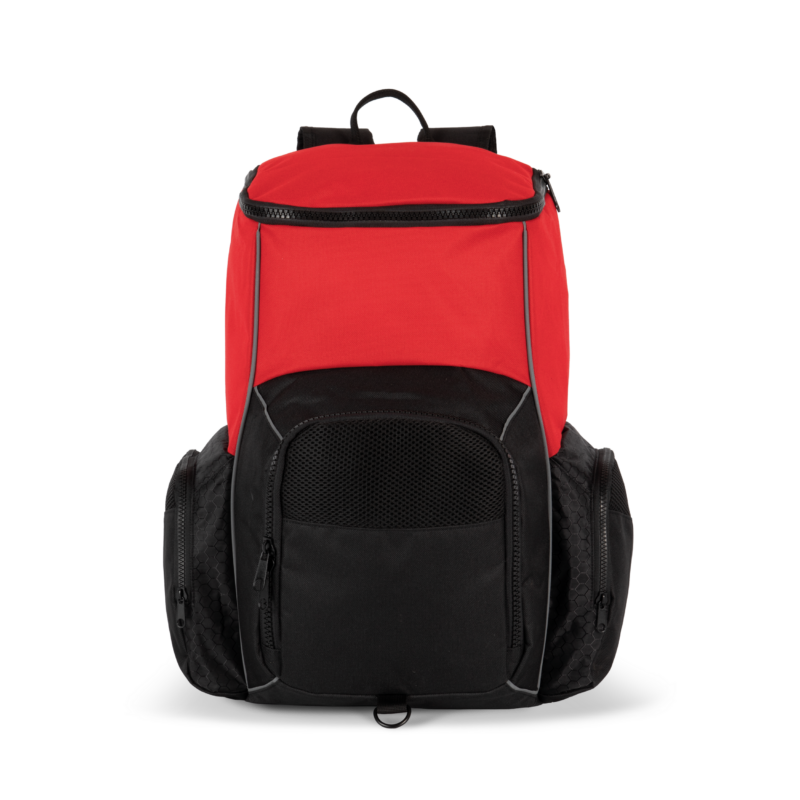 Red / Black FACE Sac à dos de sport recyclé avec porte-objets