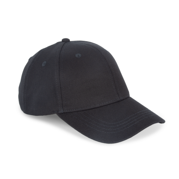 Black FACE SIDE Casquette écoresponsable 6 panneaux unisexe