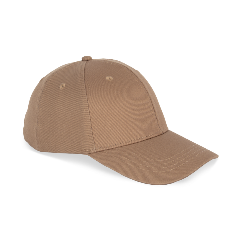 Dark camel FACE SIDE Casquette écoresponsable 6 panneaux unisexe