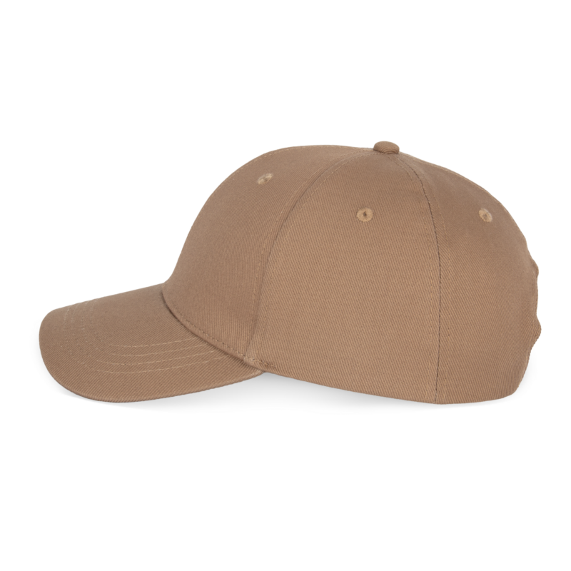 Dark camel SIDE Casquette écoresponsable 6 panneaux unisexe