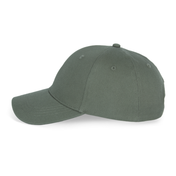 Organic Khaki SIDE Casquette écoresponsable 6 panneaux unisexe
