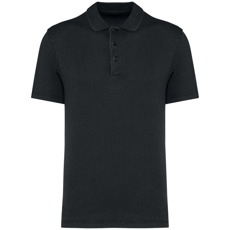 Polo écoresponsable délavé en jersey homme