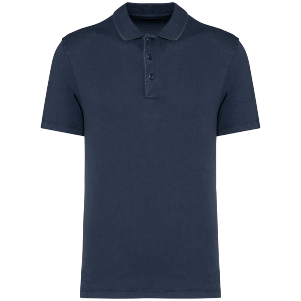 Polo écoresponsable délavé en jersey homme
