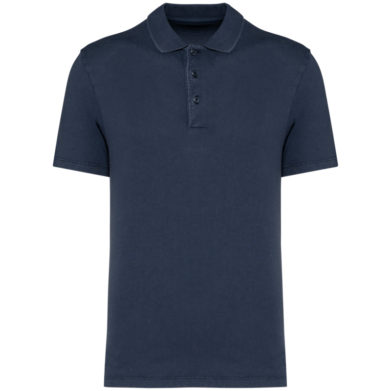 Polo écoresponsable délavé en jersey homme