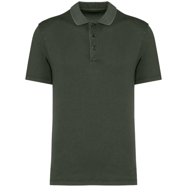 Polo écoresponsable délavé en jersey homme