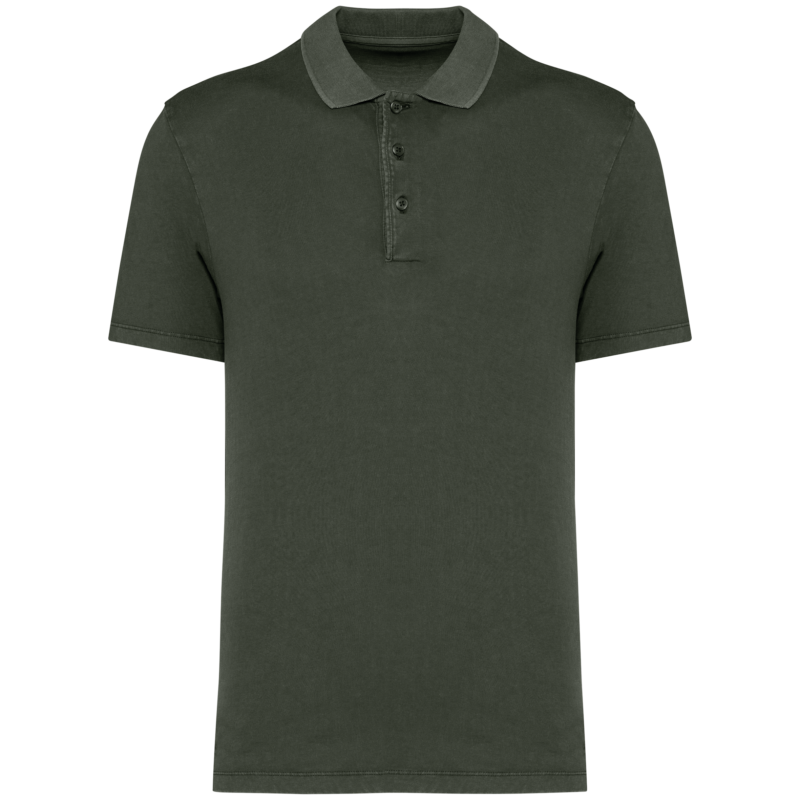 Polo écoresponsable délavé en jersey homme