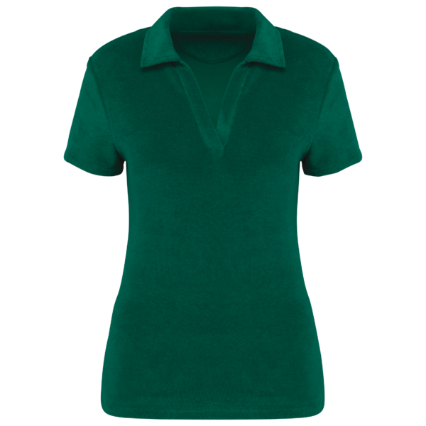 Polo écoresponsable en éponge femme