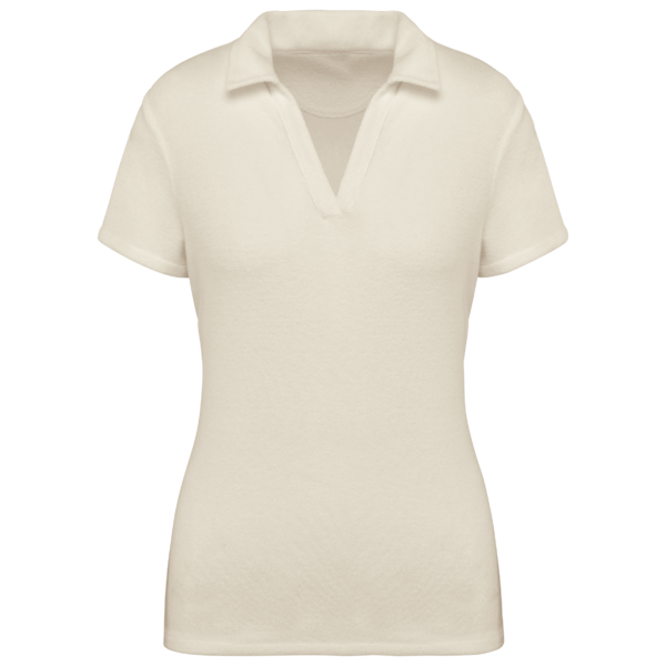 Polo écoresponsable en éponge femme