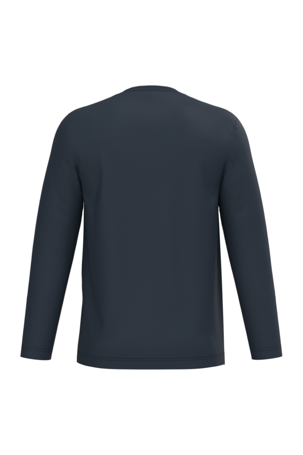 Navy Blue BACK T-shirt écoresponsable manches longues unisexe