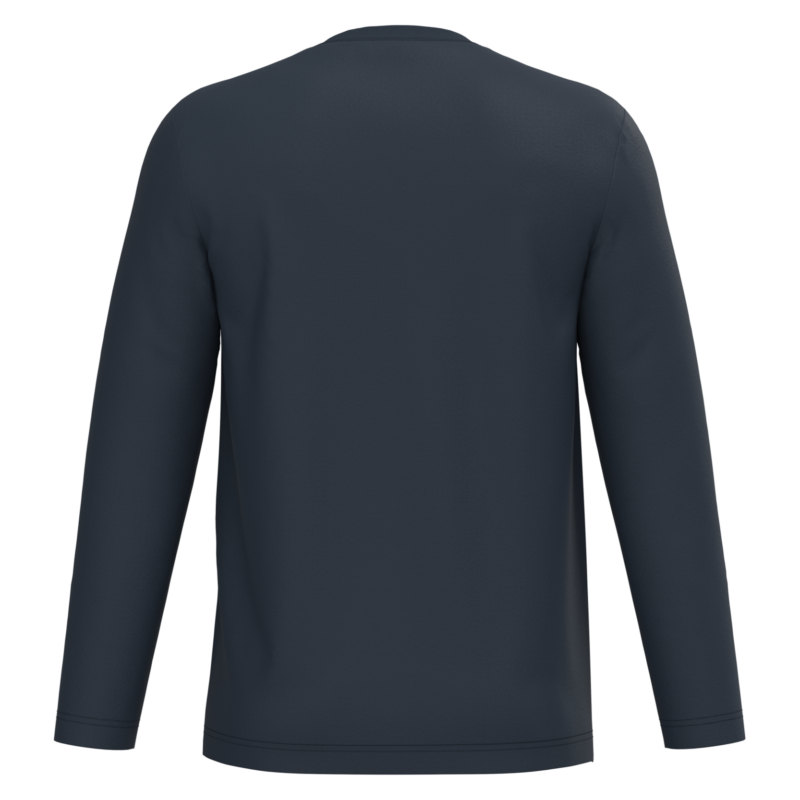 Navy Blue BACK T-shirt écoresponsable manches longues unisexe
