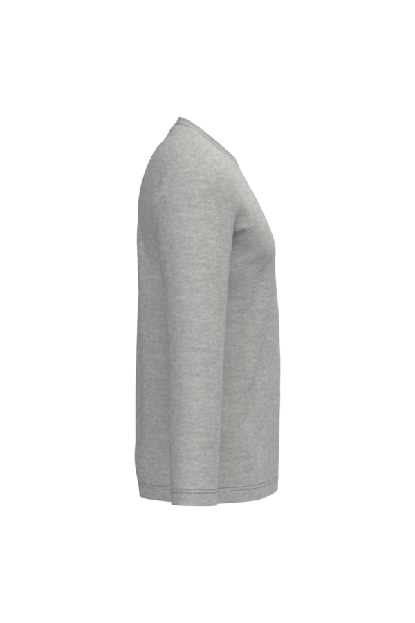 Moon Grey Heather SIDE T-shirt écoresponsable manches longues unisexe