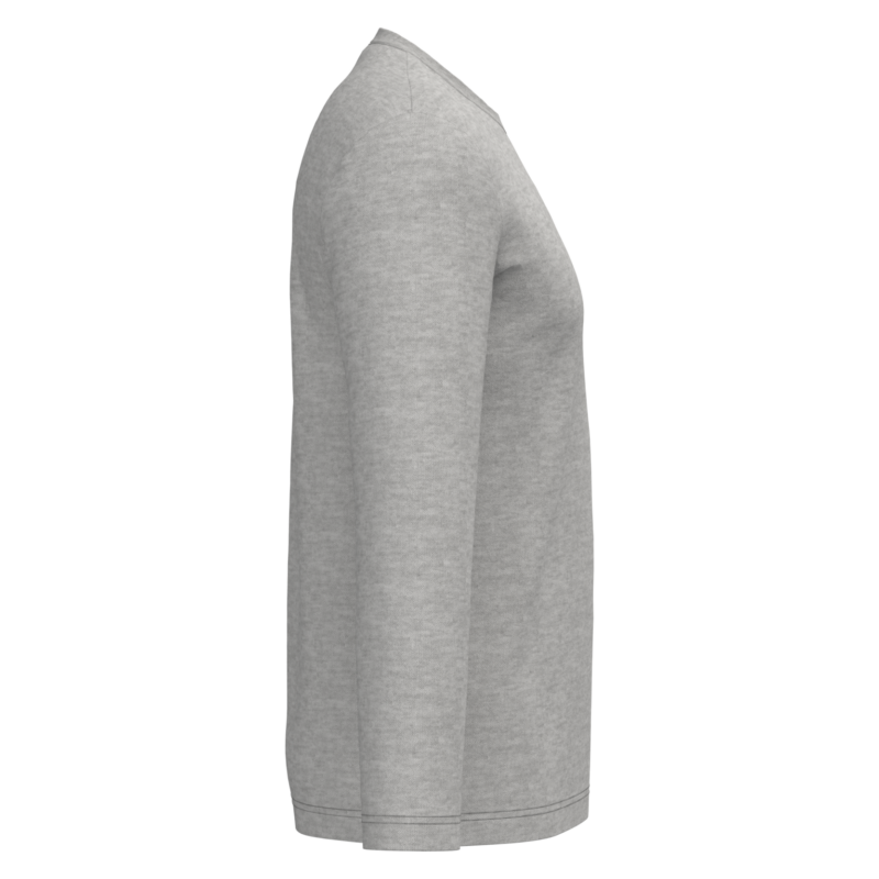 Moon Grey Heather SIDE T-shirt écoresponsable manches longues unisexe