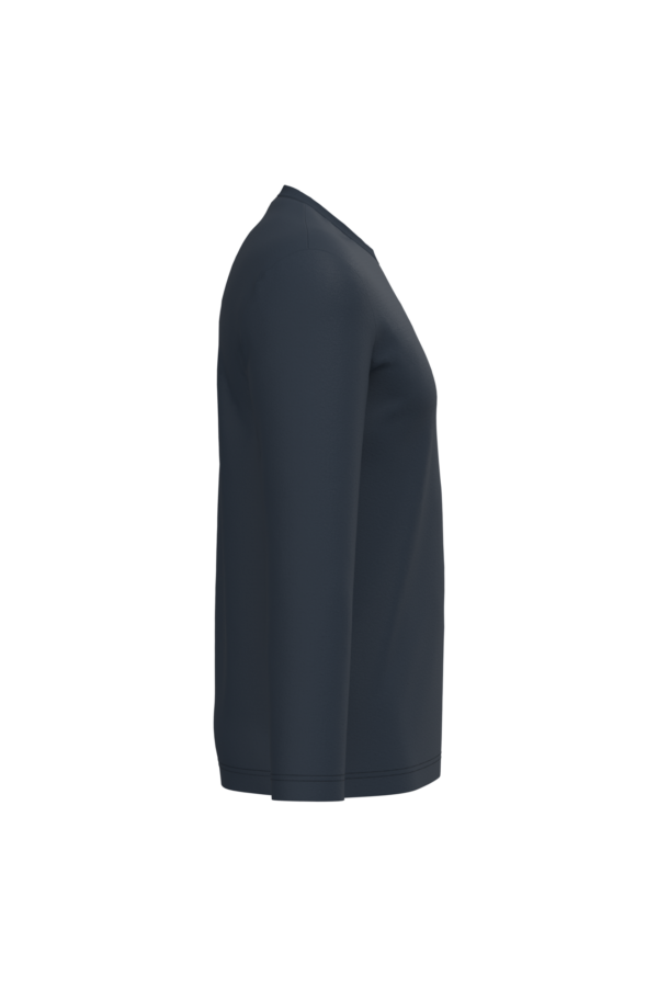 Navy Blue SIDE T-shirt écoresponsable manches longues unisexe